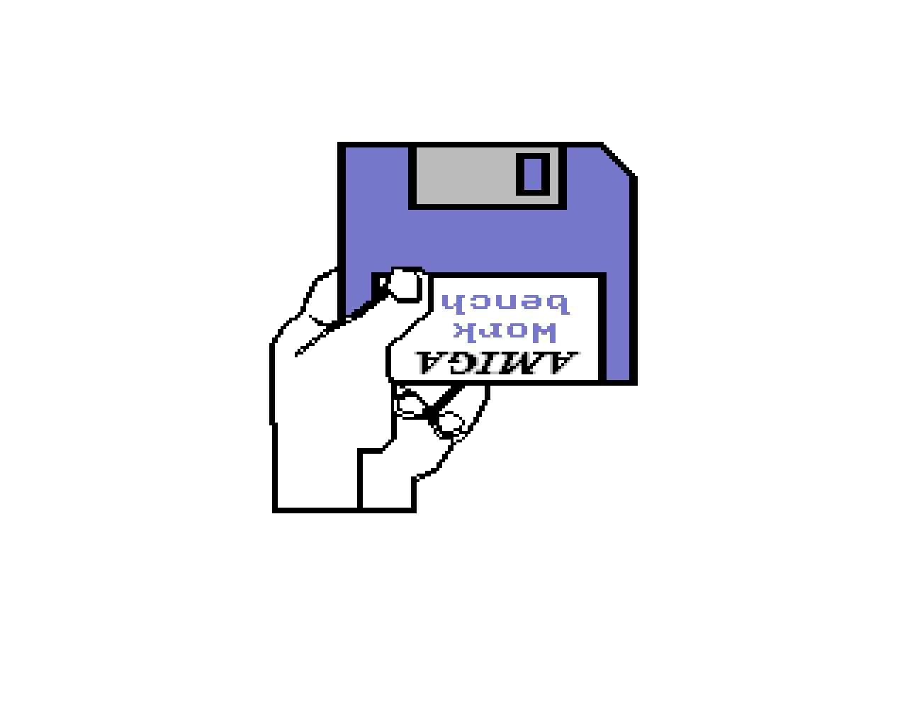 The Amiga Kickstart v1.0 image created by Sheryl Knowles in 1985.